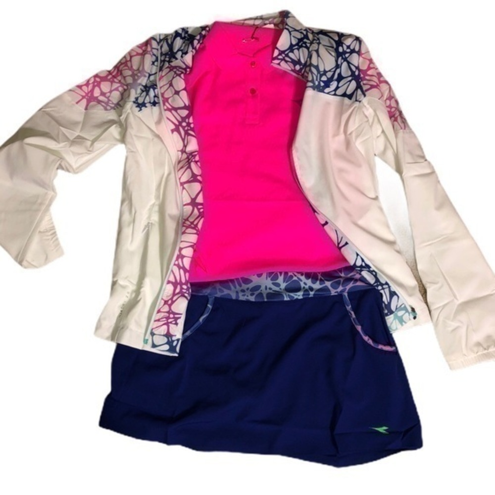 NWT Diadora 3 piece activewear tennis skirt outfit